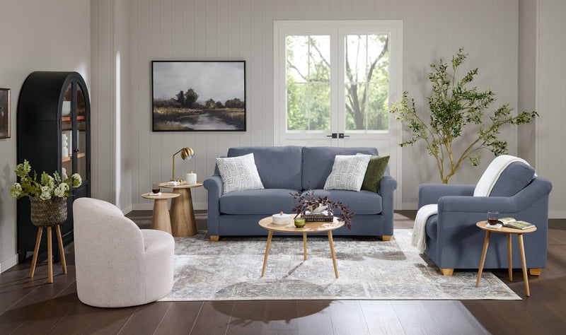Finesse 37\" Contemporary Chenille Fabric Chair - Flint Moss