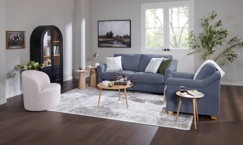 Finesse 37\" Contemporary Chenille Fabric Chair - Flint Moss