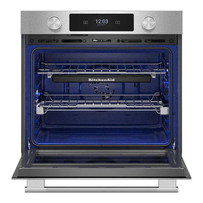 KitchenAid 30\" Smart Electric Combo Wall Oven with Cooking Camera - PrintShield Stainless - KOES930SPS