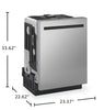 LG 22.37” 52 dB Top Control Dishwasher with FlushFit™ – Stainless Steel - LDNPC227S | Lave-vaisselle LG de 22,37 po et de 52 dB avec commandes sur le dessus et FlushFitMC - acier inoxydable - LDNPC227S