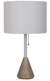 Kort & Co. Freya 24.5\" White & Wood Grain Metal Table Lamp