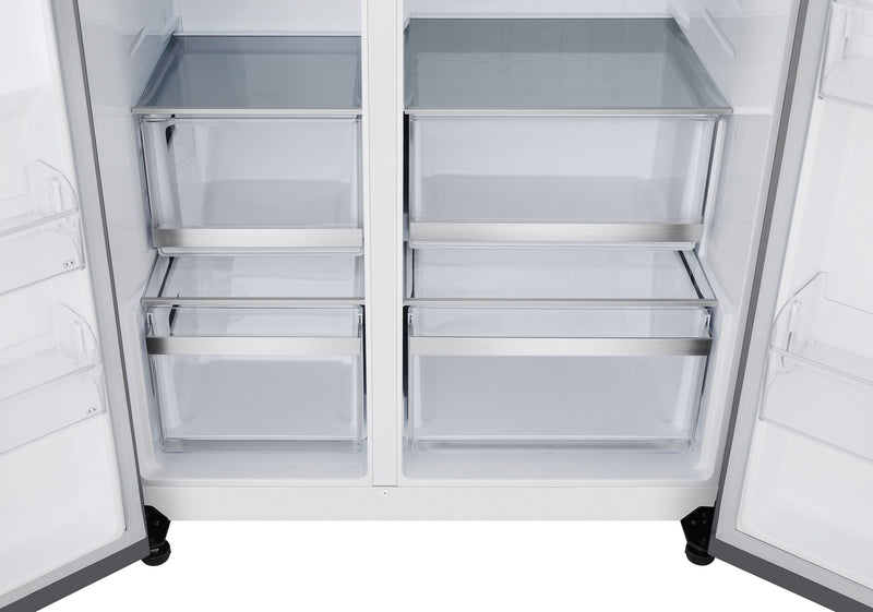 LG 36\" 23 Cu. Ft. Counter-Depth Side by Side Refrigerator - Prime Silver - LS23NCP20V