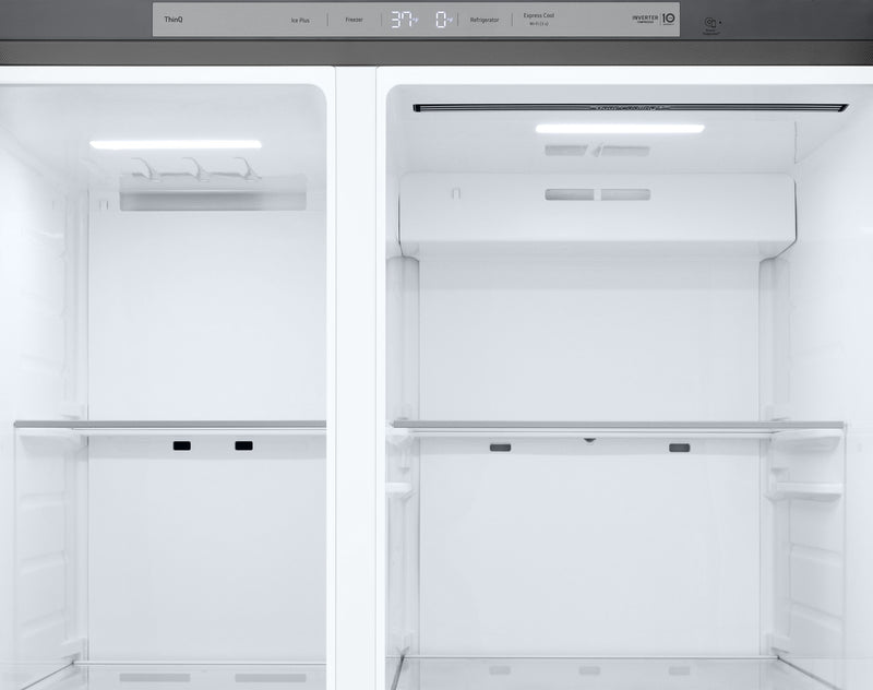 LG 36\" 23 Cu. Ft. Counter-Depth Side by Side Refrigerator - Prime Silver - LS23NCP20V