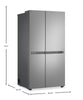 LG 36" 23 Cu. Ft. Counter-Depth Side by Side Refrigerator - Prime Silver - LS23NCP20V | Réfrigérateur LG de 23 pi3 et 36 po de profondeur comptoir à compartiments juxtaposés - argenté Prime - LS23NCP20V
