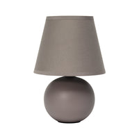 Simple Designs Mini Ceramic Globe Table Lamp - Grey