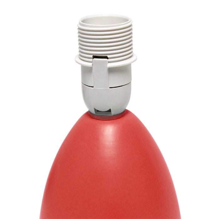 Simple Designs Mini Egg Oval Ceramic Table Lamp - Orange