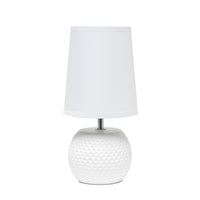 Simple Designs Studded Texture Ceramic Table Lamp - White
