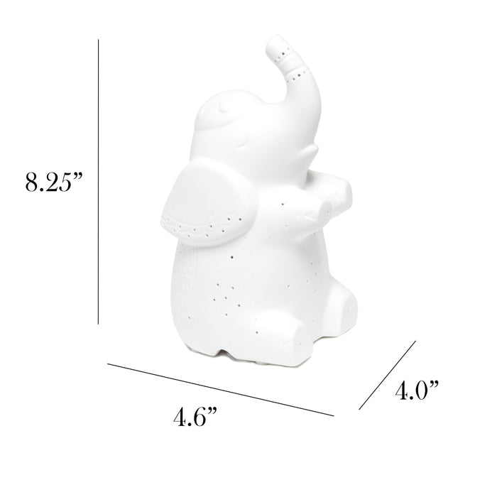 Simple Designs Porcelain Elephant Table Lamp