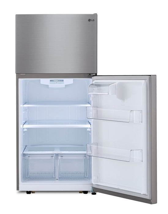 LG 30\" 20 Cu. Ft. Top-Mount Refrigerator – Platinum Silver - LTCS20020V 
