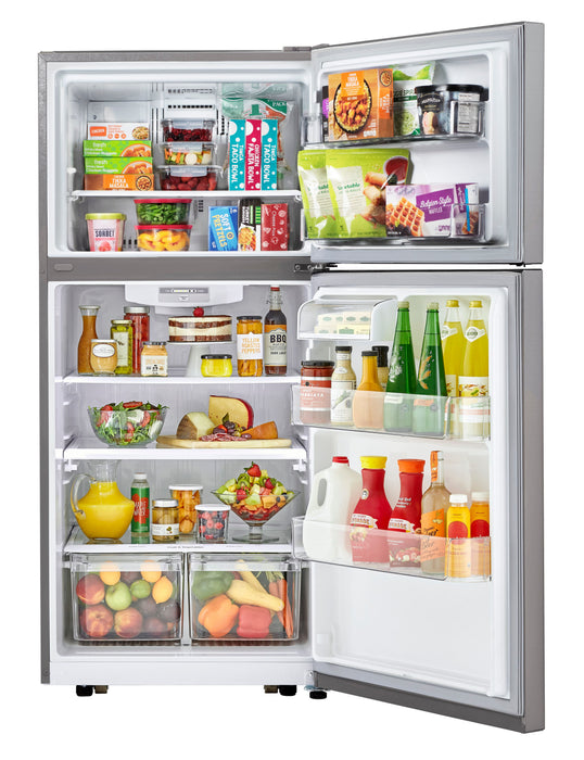 LG 30\" 20 Cu. Ft. Top-Mount Refrigerator – Platinum Silver - LTCS20020V 