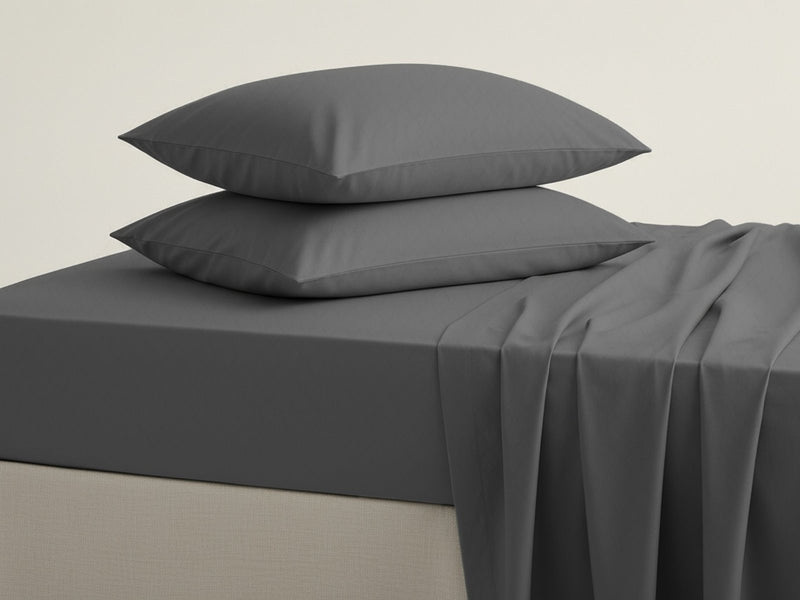 LUSOME Temperature Regulating 4-piece Cotton King Sheet Set – Smoked Pearl 