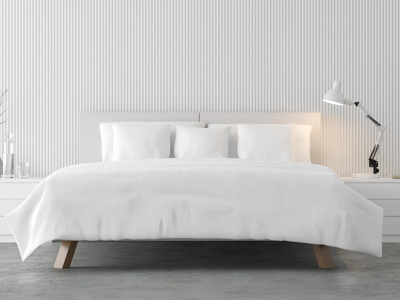 LUSOME Temperature Regulating 4-piece Cotton Queen Sheet Set – White