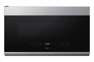 Samsung 2.1 Cu. Ft. Over-the-Range Microwave with 500 CFM and LED Display - Stainless Steel - ME80H2160RAC | Four à micro-ondes à hotte intégrée Samsung de 2,1 pi3 avec 500 pi3/min et affichage à DEL - acier inoxydable - ME80H2160RAC