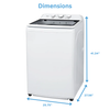 Midea 4.5 Cu. Ft. Top Load Agitator Washer and 7.0 Cu. Ft. Electric Dryer – White  | Laveuse à chargement par le haut de 4,5 pi³ avec agitateur et sécheuse électrique de 7,0 pi³ de Midea - blanches