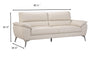 Mystic 85.4” Contemporary Genuine Leather Sofa - Frost | Sofa contemporain Mystic de 85,4 po en cuir véritable - givre
