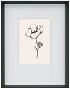 Ink Leaf IV Framed Matted Glass - 23.5\" x 29.5\" 