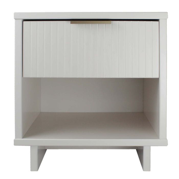 Manhattan Comfort Granville Modern Nightstand with 2 Full Extension Drawers - Sage Green
