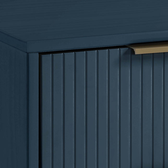 Manhattan Comfort Granville Modern Nightstand with 2 Full Extension Drawers - Light Grey