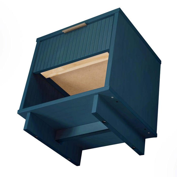 Manhattan Comfort Granville Modern Nightstand with 2 Full Extension Drawers - Light Grey