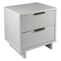 Manhattan Comfort Granville Modern Nightstand with Full Extension Drawer - White