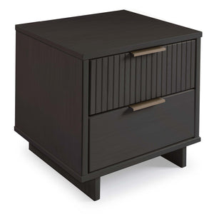 Manhattan Comfort Granville Modern Nightstand with Full Extension Drawer - Black