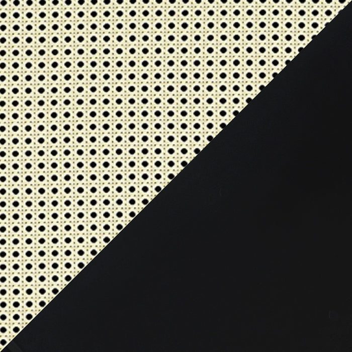 Manhattan Comfort Sheridan Modern Cane Nightstand - Black