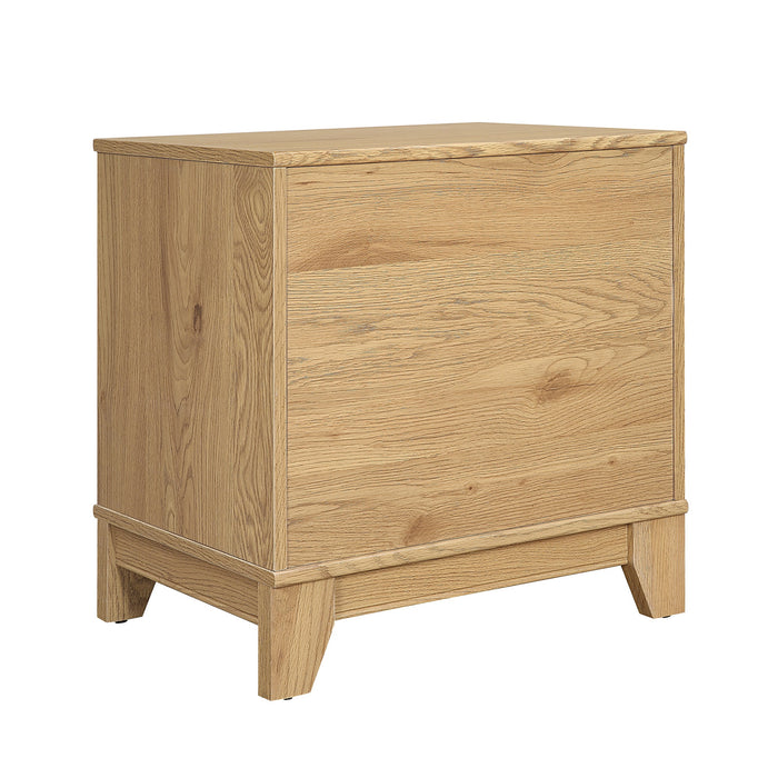 Manhattan Comfort Sheridan Modern Cane Nightstand - Natural