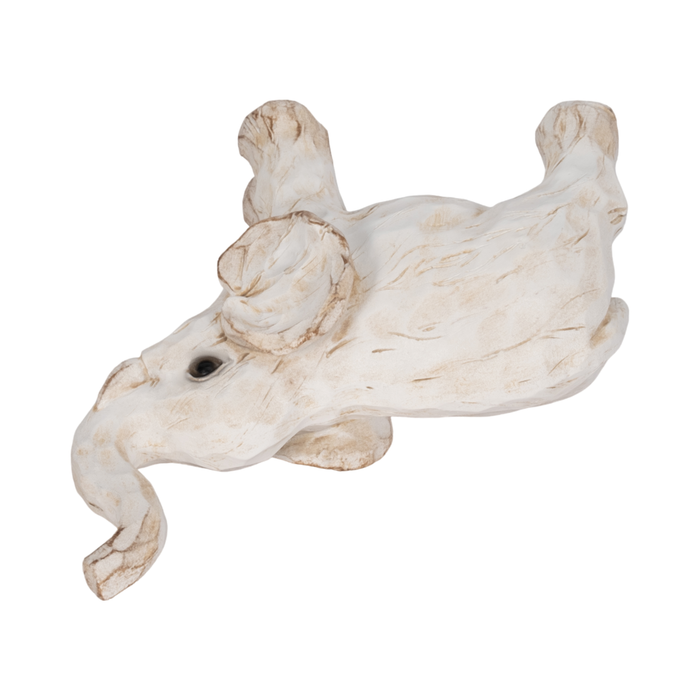 8” Contemporary Elephant Figurine – White