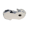 4” Ceramic Sleeping Chinoiserie Cat – Blue  | Chat endormi de 4 po en céramique de style chinoiserie - bleu