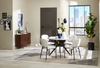 Luka Dining Chair with Boucle Fabric, Metal - Beige  | Chaise de salle à manger Luka en tissu bouclé et en métal - beige