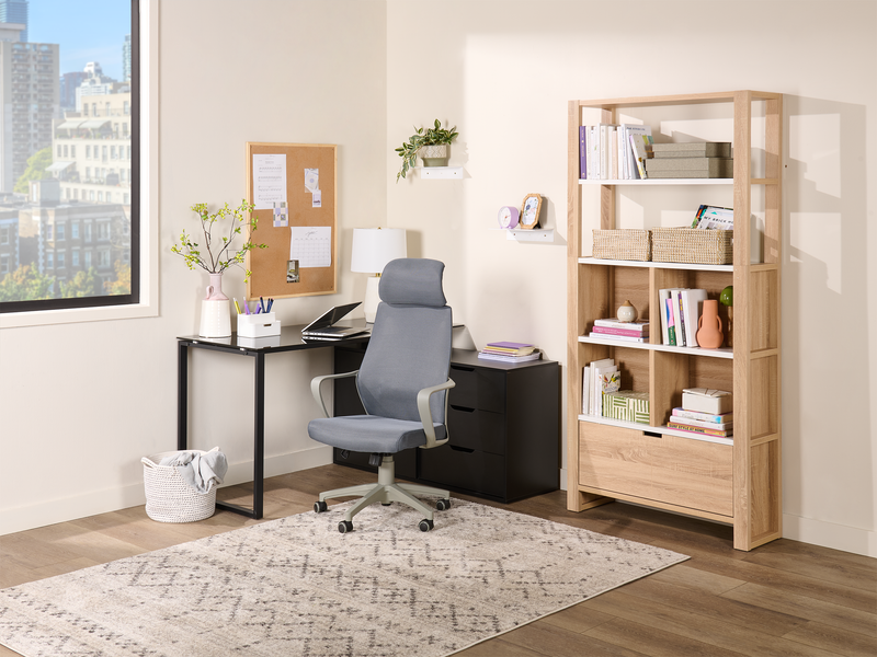 Bennet 24.4\" Adjustable Mesh Office Chair – Grey
