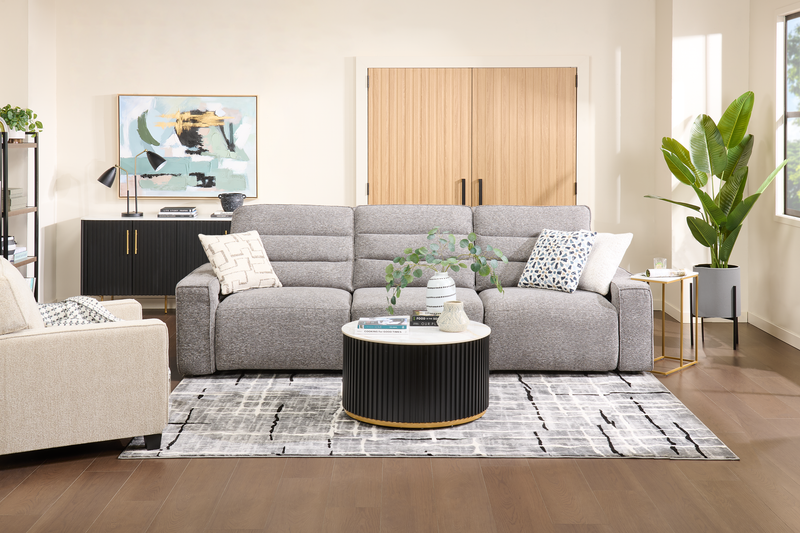 Shaquille O’Neal Home Prestige 3-Piece Power Reclining Sofa – Grey 