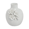 6.25” Ceramic Rose Bud Vase – White 
