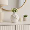 6.25” Ceramic Rose Bud Vase – White  | Vase à fleurs Rose de 6,25 po en céramique - blanc