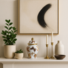 8.25” Ceramic Butterflies Temple Jar – White  | Pot temple de 8,25 po en céramique avec papillons - blanc