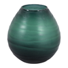 7.5” Modern Etched Glass Vase – Green | Vase moderne de 7,5 po en verre gravé - vert