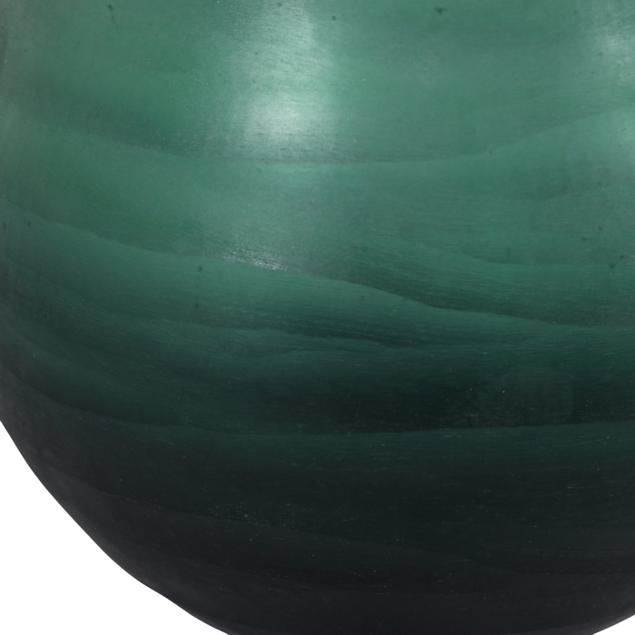 7.5” Modern Etched Glass Vase – Green