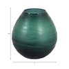 7.5” Modern Etched Glass Vase – Green | Vase moderne de 7,5 po en verre gravé - vert