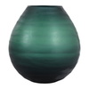 7.5” Modern Etched Glass Vase – Green | Vase moderne de 7,5 po en verre gravé - vert