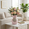 9” Ceramic Blush Flower Vase – Pink  | Vase à fleurs Blush de 9 po en céramique - rose