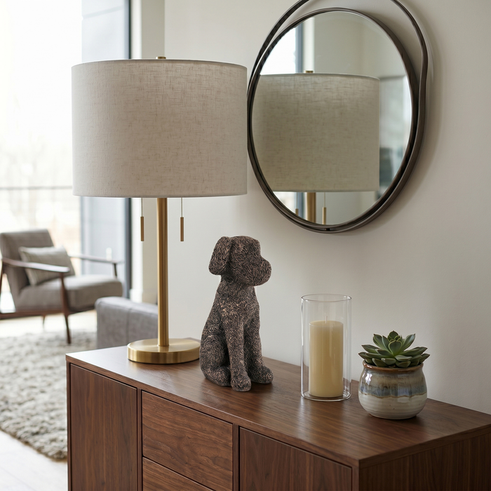 9.5” Sitting Dog Decoration – Bronze