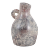 8.25” Terracotta Curvy Bud Vase with Handle – Weathered  | Vase à fleurs courbé de 8,25 po en terre cuite avec poignée - vieilli
