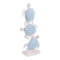 15.75” Vertical Stack of Turtles – Light Blue