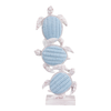 15.75” Vertical Stack of Turtles – Light Blue | Pile verticale de tortues de 15,75 po - bleu clair