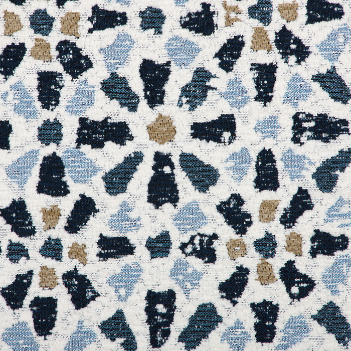 Made in Canada Customizable Sofa Lab Round 38\" Fabric Ottoman – Indigo Accent Fabric 