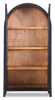 Kort & Co Aeris 36" Arched Curio Cabinet with Glass Doors – Matte Black and Natural Oak  | Armoire vitrée arquée Aeris de Kort & Co. avec portes en verre - noir mat et chêne naturel