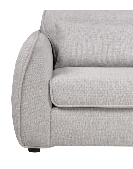 Made in Canada Annex 80” Fabric Condo Sofa with Accent Pillows - Grey
