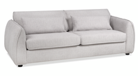 Made in Canada Annex 90” Fabric Sofa with Accent Pillows - Grey 