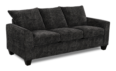 Made in Canada Customizable Sofa Lab Arc 86" Fabric Sofa  – Plush Charcoal | Sofa personnalisable Arc de Sofa Lab de 86 po fabriqué au Canada en tissu - Plush Charcoal
