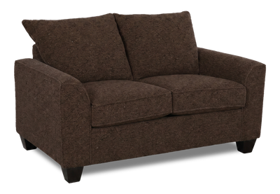 Made in Canada Customizable Sofa Lab Arc  63" Fabric Loveseat – Teddy Walnut | Causeuse personnalisable Roll de Sofa Lab de 63 po fabriqué au Canada en tissu - Teddy Walnut